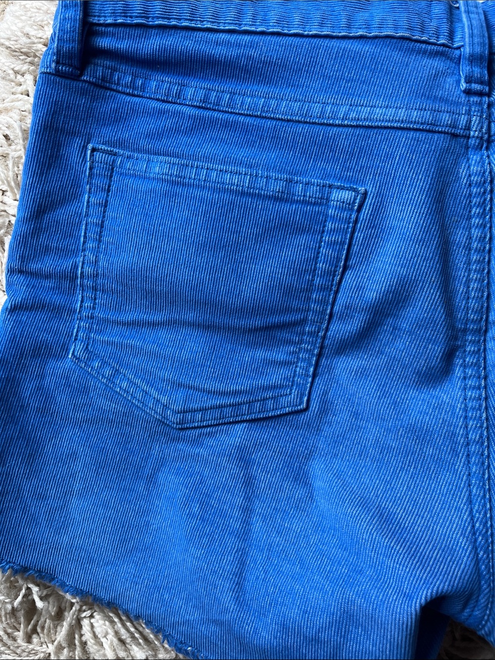 Carve Designs Bright Blue Frayed Hem Jean Shorts - Picture 5 of 7